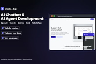 build ai chatbot and ai agent with openai, claude or rag