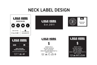 design custom neck label or clothing tag or neck tag for your t shirt brand