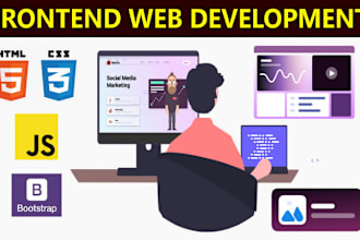 do frontend development and responsive web design with HTML5, css3, javascript