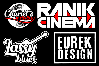 design typography dj music or band logo