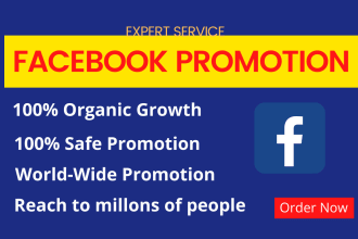 do organic facebook promotion and marketing in targeted people