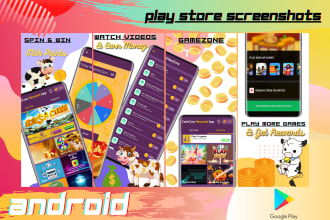 create app store and play store screenshots, feature graphic