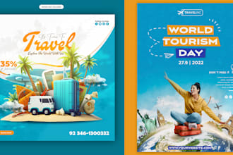 design stunning travel and tourism posters and flyers