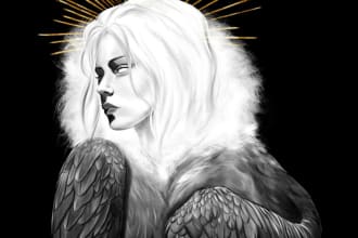 create creepy black works and tattoo designs