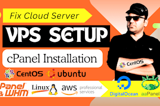 fix vps, dns, ssl, install cpanel, cyberpanel, aapanel, webmin, cloudflare