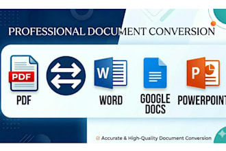 convert PDF to word or word docx to PDF professionally
