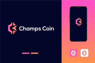 do modern startup tech, crypto, cyber security, technology and app logo