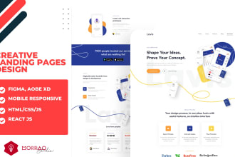 do professional UI UX landing page and design web template