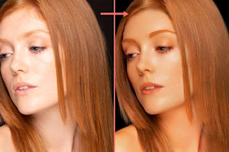 do beauty retouch, portrait, high end photoshop retouching