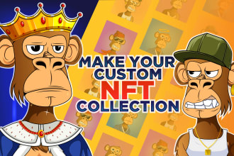 create a custom nft art collection with 1k, 5k, 10k nfts