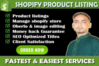 do professional shopify products listing manually to your store
