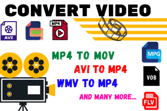 convert your video to any video format mp4,mov,vob,avi,wmv