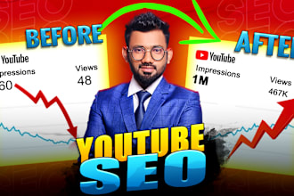 do youtube video SEO expert optimization for top ranking and growth manager