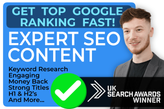 ghost write professional SEO content for your website or blog