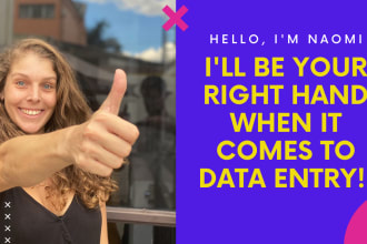 do data entry, web scraping, excel data entry and copy paste