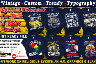 do bulk t shirt designs for merch by amazon