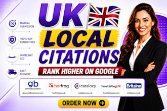 build UK local citations and directory submission for local SEO