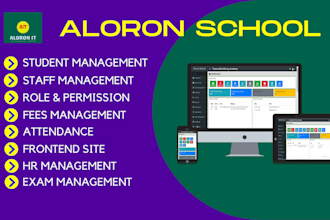 create school management system with frontend and backend