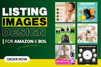 design amazon listing images and product infographics, or bol listing images