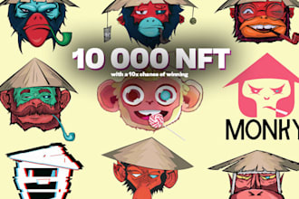 Best Deals!  create unique nft art collection with 1000, 5k, 10k nfts