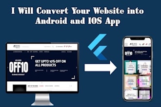 convert website to android app and ios app
