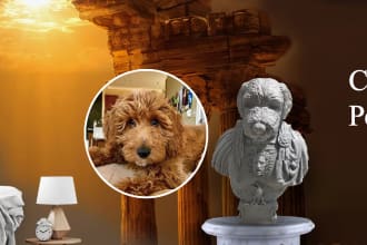 create a custom 3d renaissance portrait of your pet
