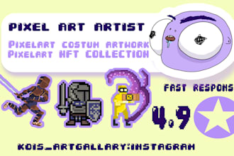create pixel art nft collections graphic design
