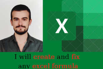 create and fix any excel formula or dashboard