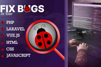 fix bugs and issues in your PHP and laravel website