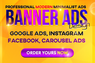 design perfect google banner ad set for adwords display ads