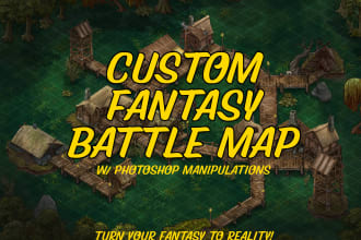 create custom fantasy dnd battle map for books, tabletop rpg