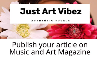publish your article on an online music and art magazine