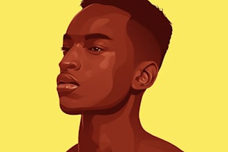 draw realistic vector portrait from photo