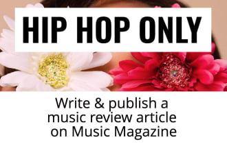 write and publish music review article on online music magazine
