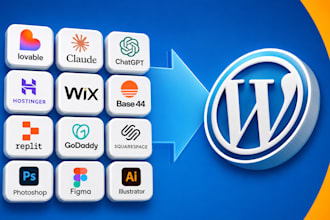 convert PSD, figma, wix, lovable, claude, ai to responsive wordpress website
