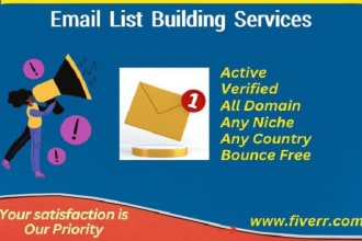 collect active and verified bulk email lists for your targeted business