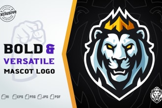 create a bold and strong mascot logo for gaming companies, esports, streamers
