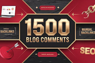 create 1500  manually blog comment dofollow  backlinks in high authority sites