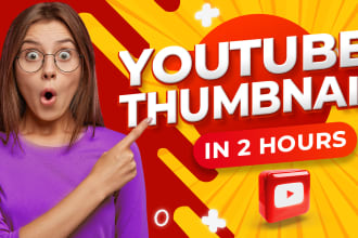 design 2 amazing youtube thumbnails in 2 hours
