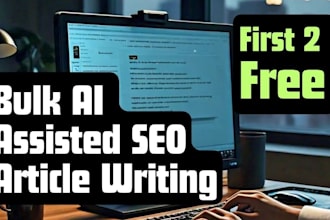 write bulk jasper ai assisted SEO optimized articles