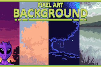 design stunning pixel art landscape and game backgrounds