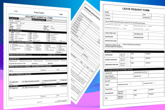 create your form in word, excel and fillable PDF
