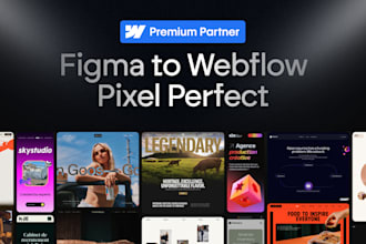 convert figma to webflow with responsive design, cms and animations