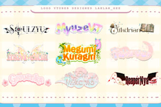 make a cute custom logo for vtuber and twitch streamer