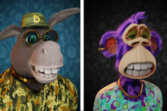 create 3d nft character art for nft collection