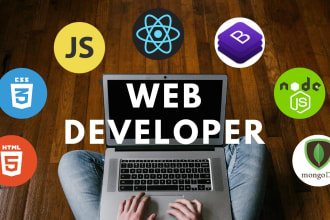 do up to mark responsive web development in react js, nodejs, html5, css3, json