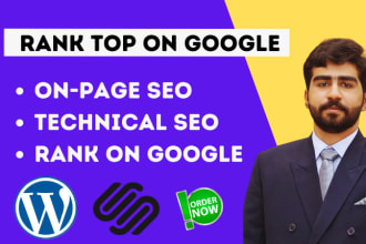 do technical onpage SEO for wordpress yoast, shopify and squarespace websites