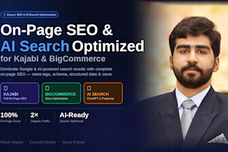 do onpage SEO and ai search optimization for kajabi and bigcommerce websites