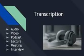 transcribe  audio video and interviews