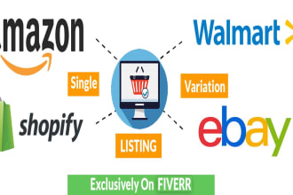 list bulk products on ebay, amazon, walmart, newegg, shopify